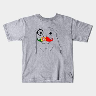 Mustache Flag Portugal Kids T-Shirt